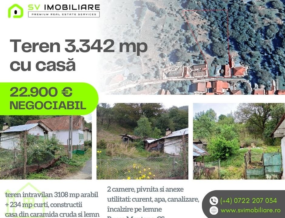 teren 3342 mp cu casa